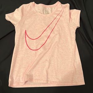 pink nike work out short sleeve size xl